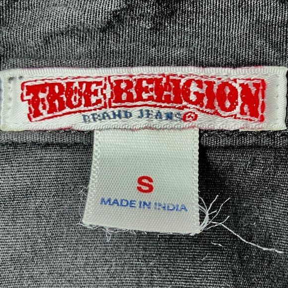 True Religion Tailored Long Sleeve Button Down in Dark Black Women’s S - Picture 4 of 6